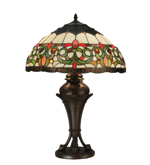 Meyda Tiffany Lighting 130756 Creole Two Light Table Lamp Lamp Bronze / Dark