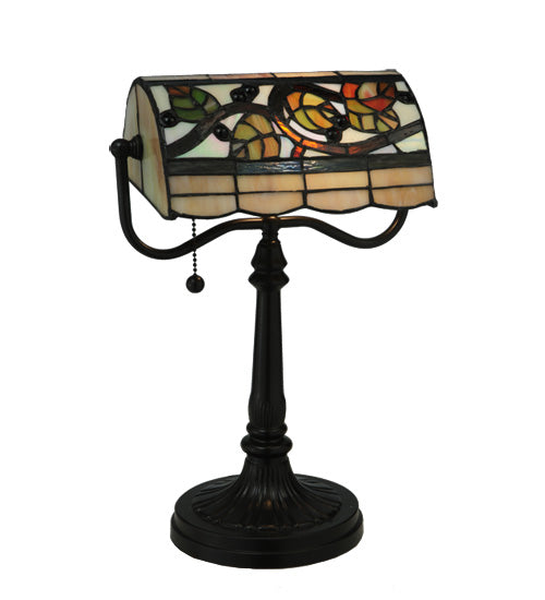 Meyda Tiffany Lighting 130760 Vineyard One Light Banker's Lamp Lamp Bronze / Dark