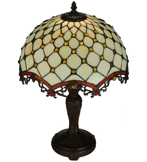 Meyda Tiffany Lighting 130761 Jeweled Katherine One Light Table Lamp Lamp Bronze / Dark