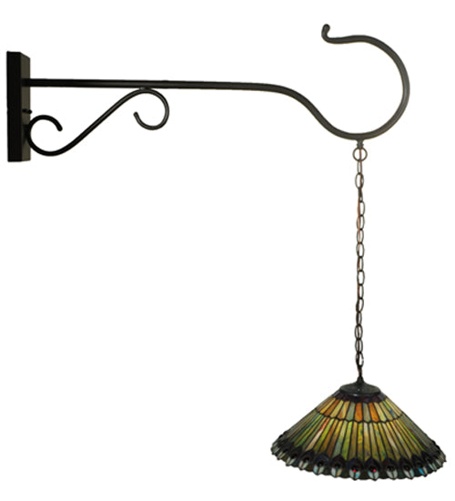 Meyda Tiffany Tiffany Jeweled Peacock 130796 Wall Light - Timeless Bronze