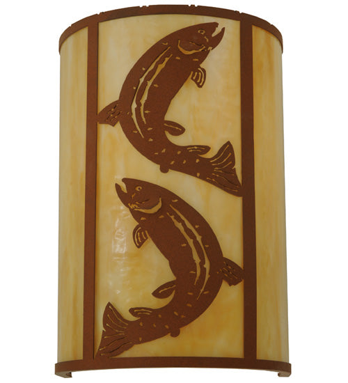 Meyda Tiffany Leaping Trout 130803 Wall Light - Earth