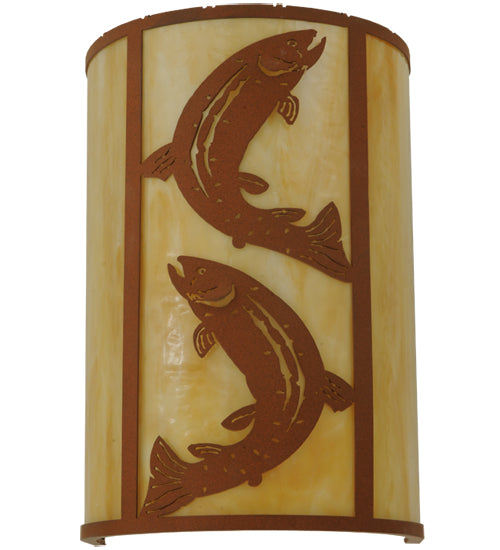 Meyda Tiffany Leaping Trout 130803 Wall Light - Earth