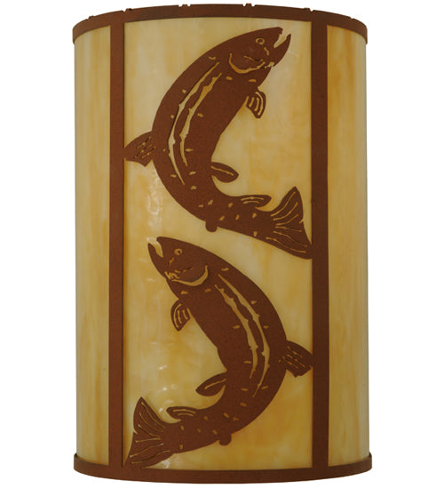 Meyda Tiffany Leaping Trout 130803 Wall Light - Earth