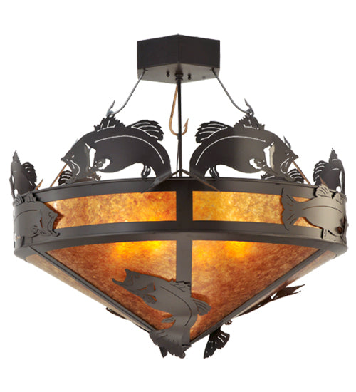 Meyda Tiffany Catch Of The Day 130951 Ceiling Light - Timeless Bronze