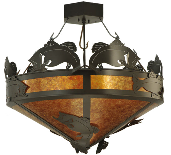 Meyda Tiffany Catch Of The Day 130951 Ceiling Light - Timeless Bronze