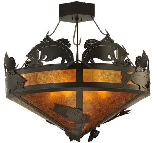 Meyda Tiffany Catch Of The Day 130951 Ceiling Light - Timeless Bronze