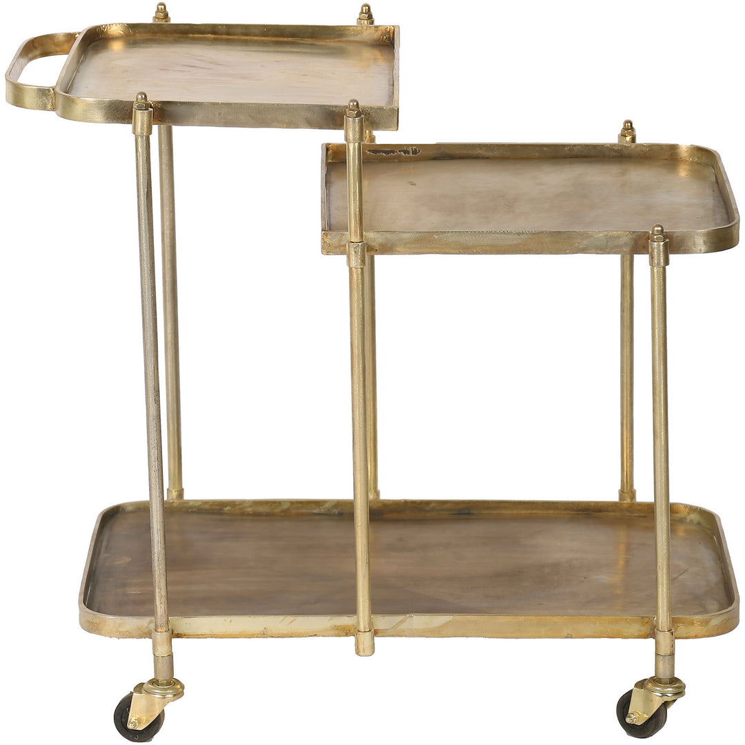 Renwil Lighting TA274 Vista Bar Cart Furniture Brass