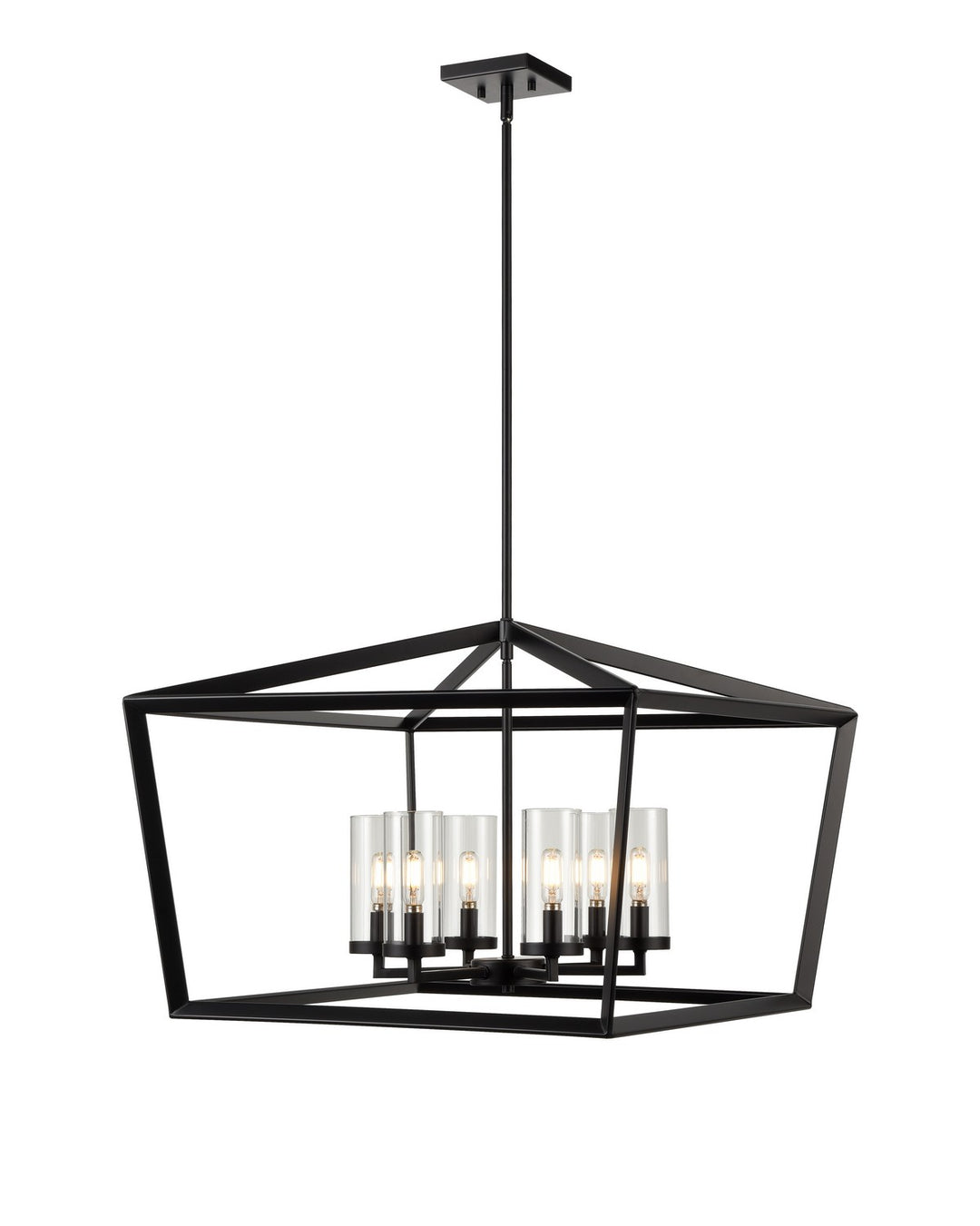Innovations Downtown Urban 378-6CR-BK-CL-26 Pendant Light - Matte Black