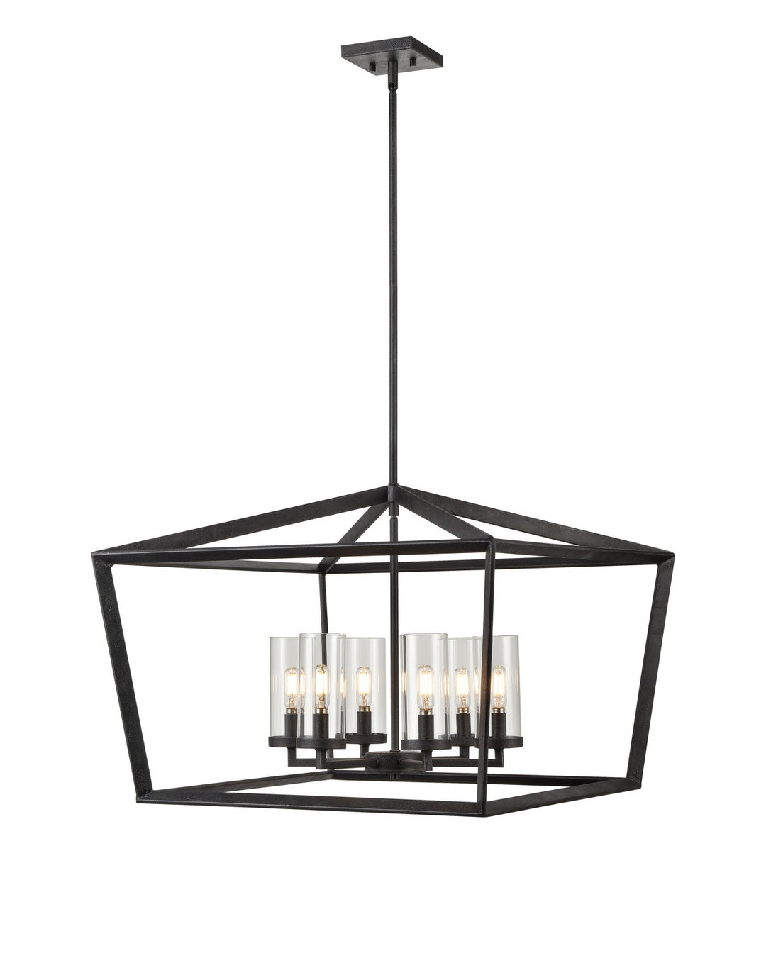 Innovations Downtown Urban 378-6CR-WZ-CL-26 Pendant Light - Weathered Zinc
