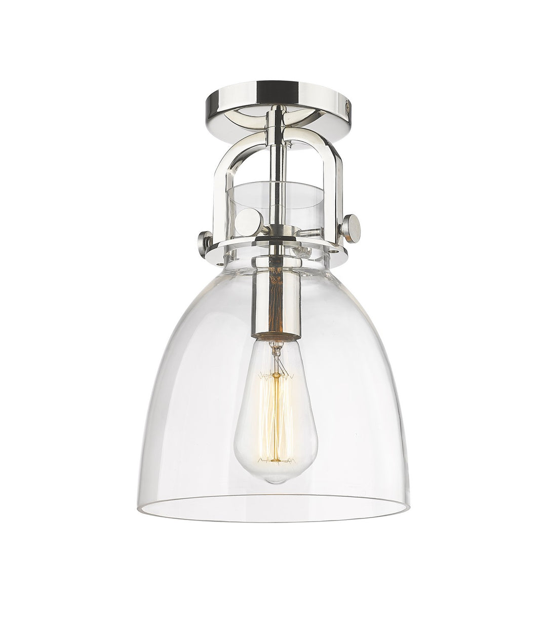 Innovations Downtown Urban 410-1F-PN-G412-8CL Ceiling Light - Polished Nickel