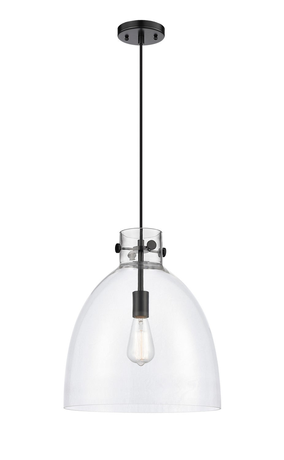 Innovations Downtown Urban 410-1PL-BK-G412-14CL Pendant Light - Matte Black