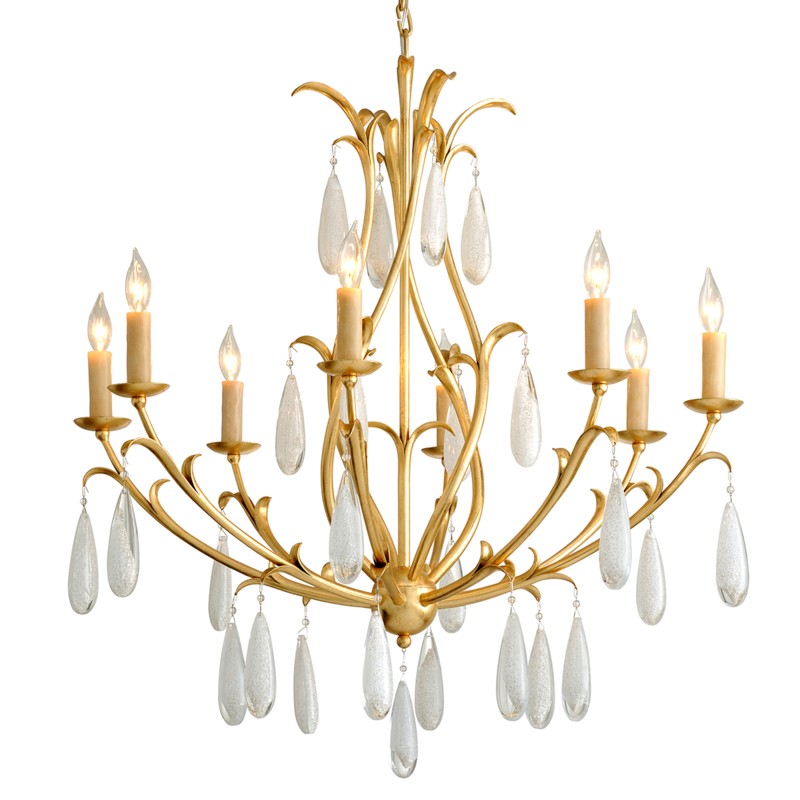 Corbett Prosecco 293-08-GL Chandelier Light - Gold Leaf