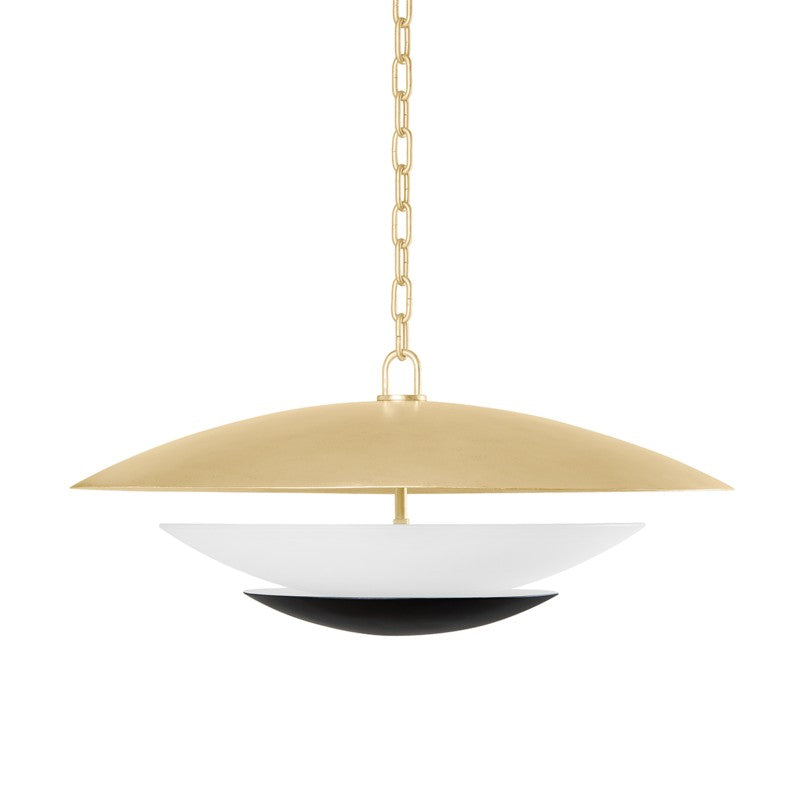 Corbett Adara 413-26-VGL/SBK Pendant Light - Vintage Gold Leaf And Soft Black