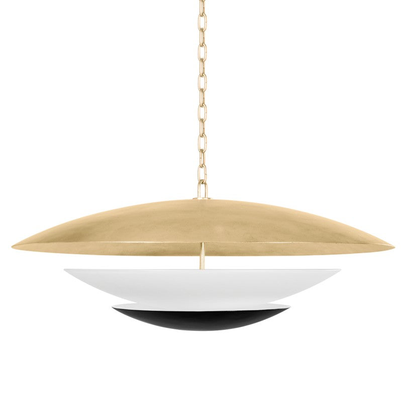 Corbett Adara 413-36-VGL/SBK Pendant Light - Vintage Gold Leaf And Soft Black