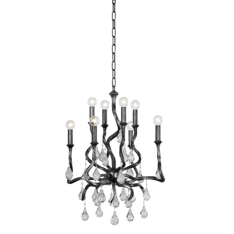 Corbett Aveline 414-23-BSL Chandelier Light - Black Silver Leaf