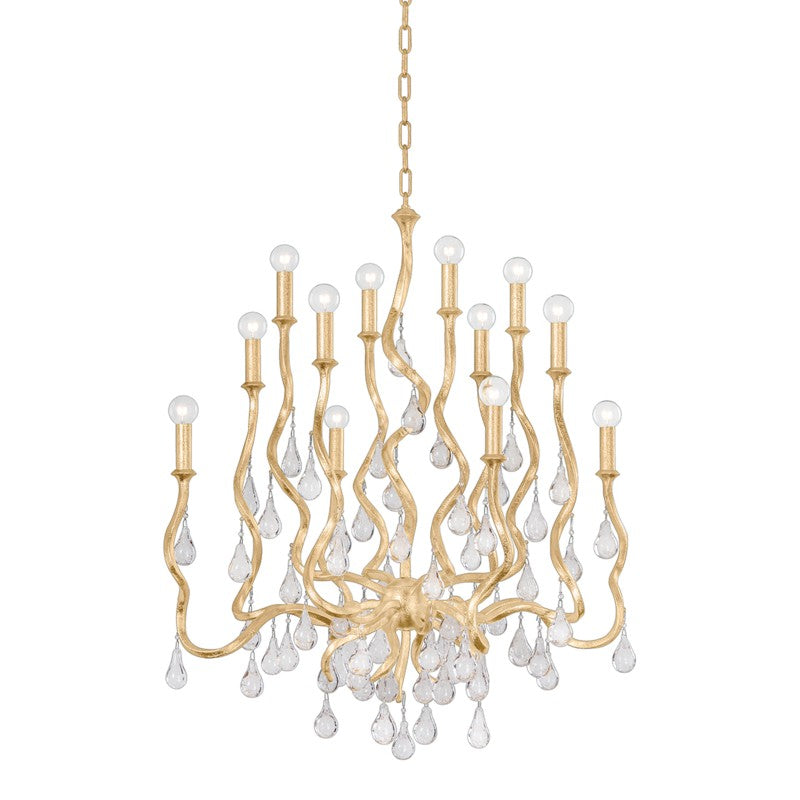 Corbett Aveline 414-34-GL Chandelier Light - Gold Leaf