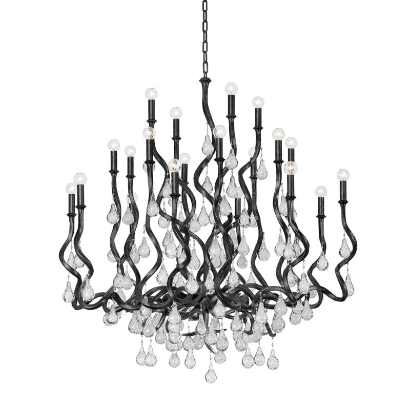 Corbett Aveline 414-48-BSL Chandelier Light - Black Silver Leaf