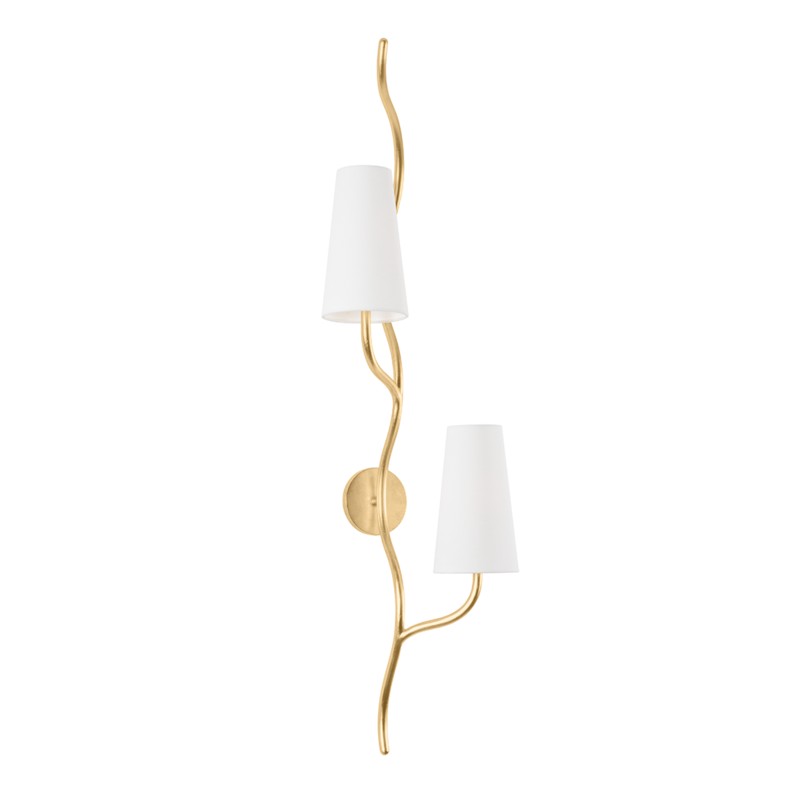 Corbett Cortona 436-48-VGL Wall Sconce Light - Vintage Gold Leaf