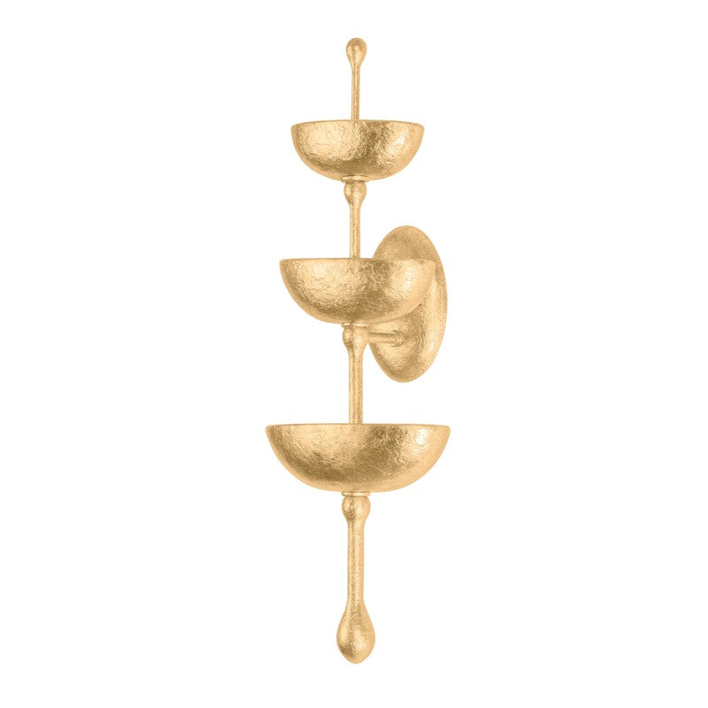 Corbett Aura 437-30-VGL Wall Sconce Light - Vintage Gold Leaf