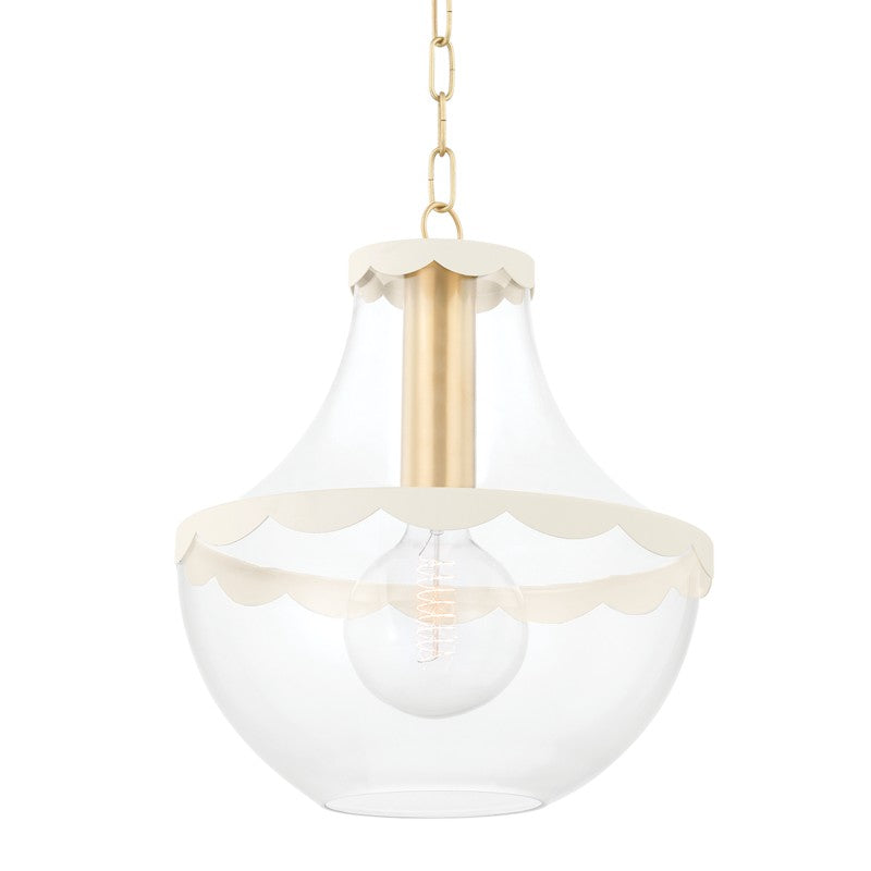 Mitzi Alaina H668701L-AGB/SCR Pendant Light - Aged Brass