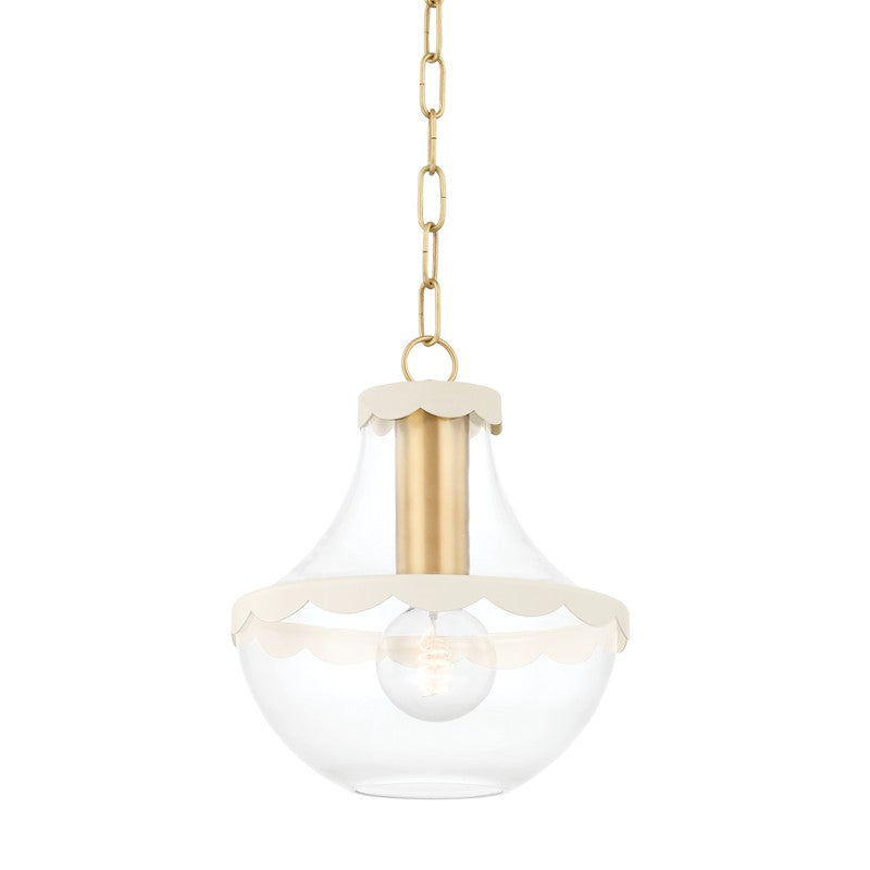 Mitzi Alaina H668701S-AGB/SCR Pendant Light - Aged Brass