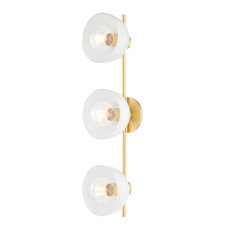 Mitzi Belle H724303-AGB Bath Vanity Light 26 in. wide - Aged Brass