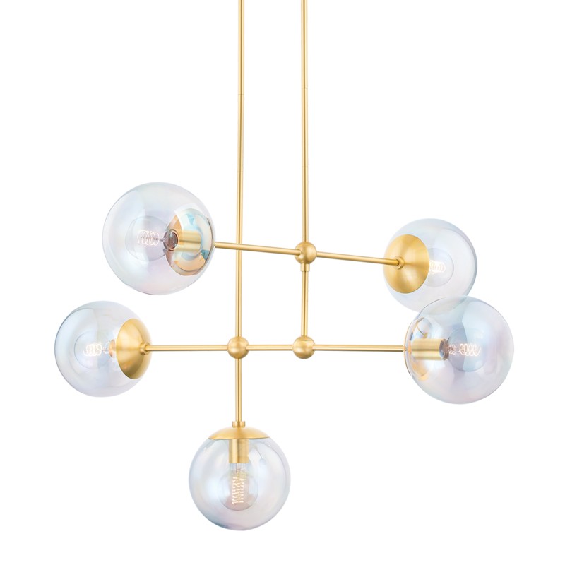 Mitzi Ophelia H726805-AGB Chandelier Light - Aged Brass