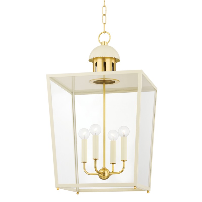 Mitzi June H737704L-AGB/SCR Pendant Light - Aged Brass