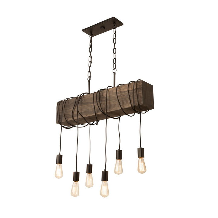 Artcraft Farmhouse AC11506BK Pendant Light - Dark Brown