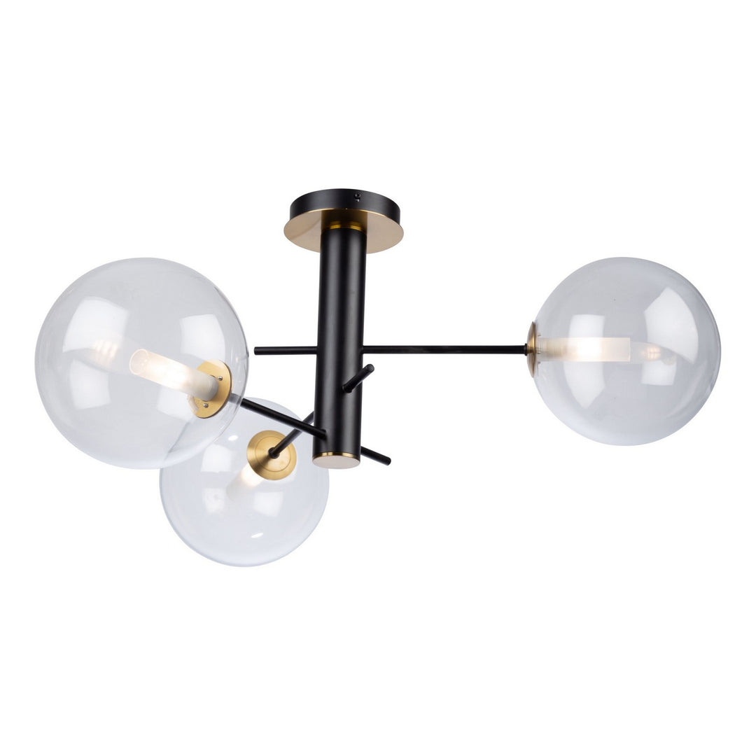 Artcraft Aurelia AC11763VB Ceiling Light - Matte Black & Brass