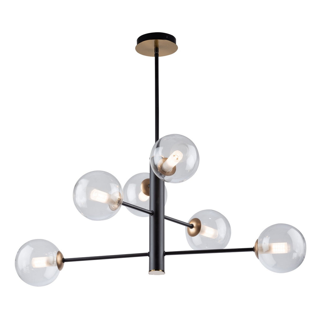 Artcraft Aurelia AC11765VB Chandelier Light - Matte Black & Brass