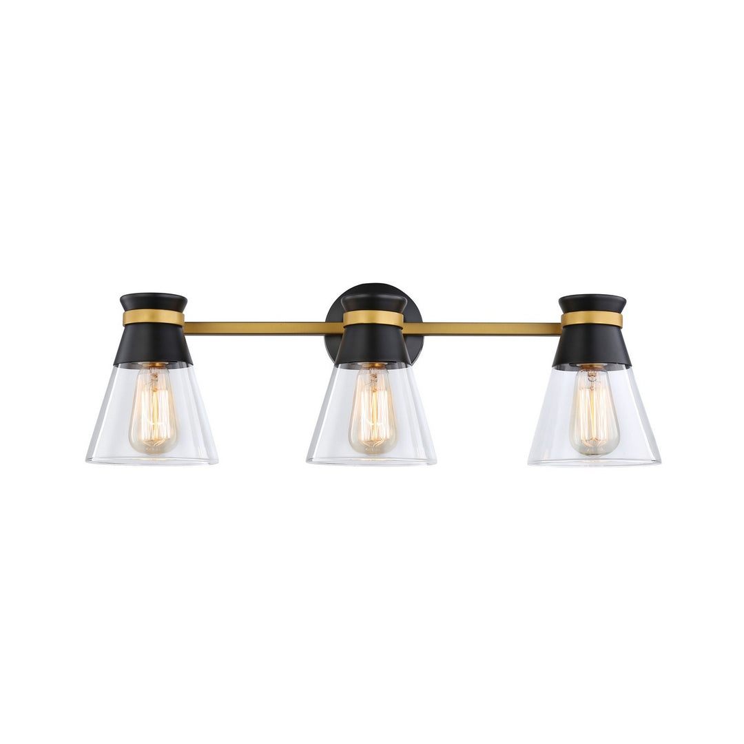 Artcraft Kanata AC11803BB Bath Vanity Light 26 in. wide - Black & Brushed Brass