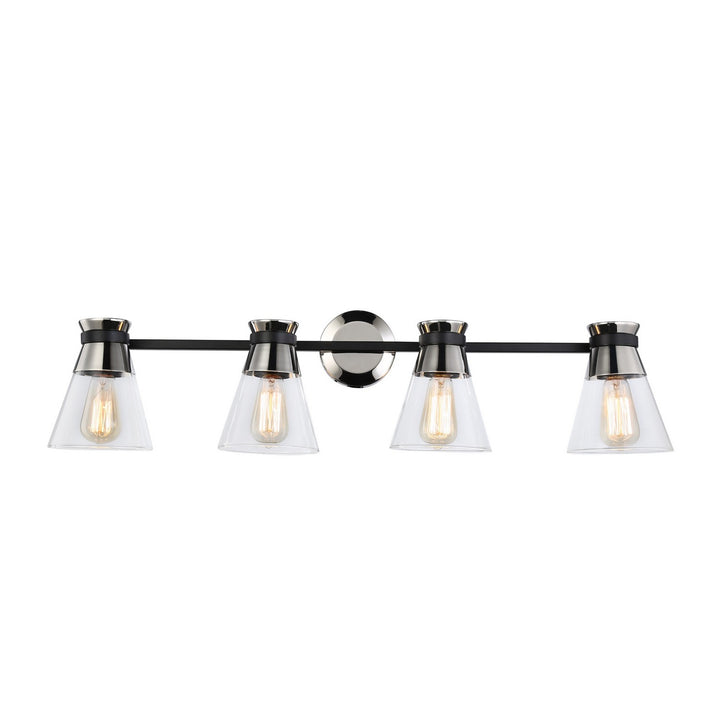 Artcraft Kanata AC11804NB Bath Vanity Light 36 in. wide - Black & Brushed Nickel