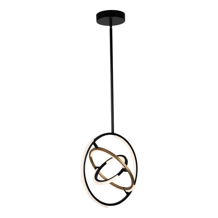 Artcraft Trilogy AC6740BB Pendant Light - Black & Brass