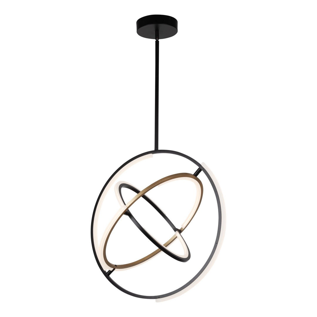 Artcraft Trilogy AC6741BB Pendant Light - Black & Brass