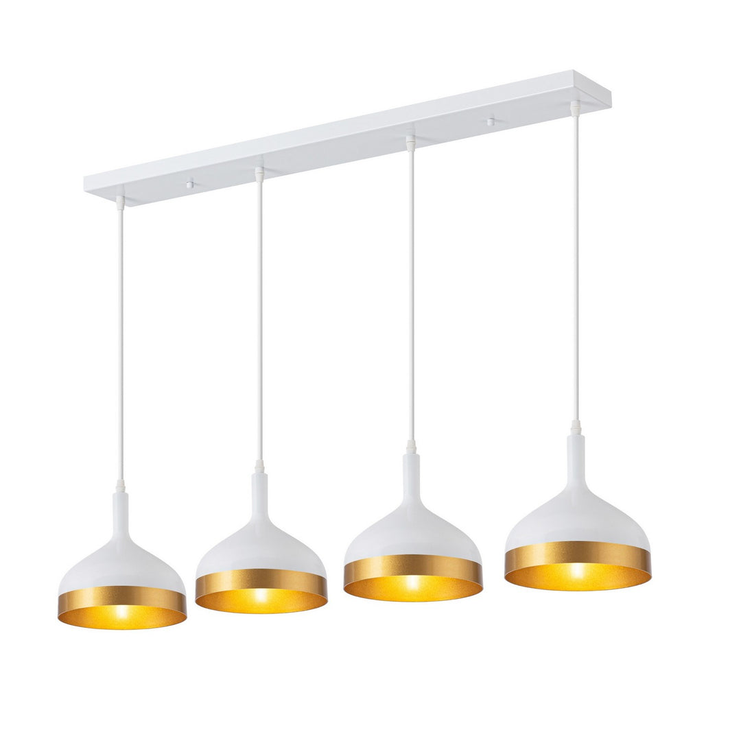 Artcraft Dash SC13354WH Pendant Light - White & Gold