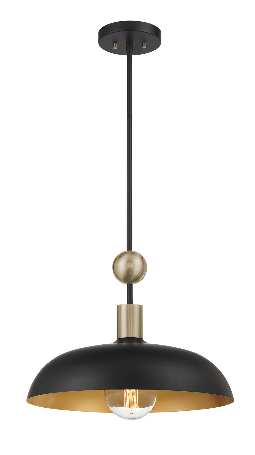 Minka-Lavery Biloxi 1995-862 Pendant Light - Coal And Weathered Antique Bra