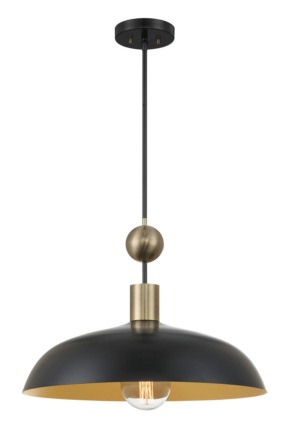 Minka-Lavery Biloxi 1996-862 Pendant Light - Coal And Weathered Antique Bra