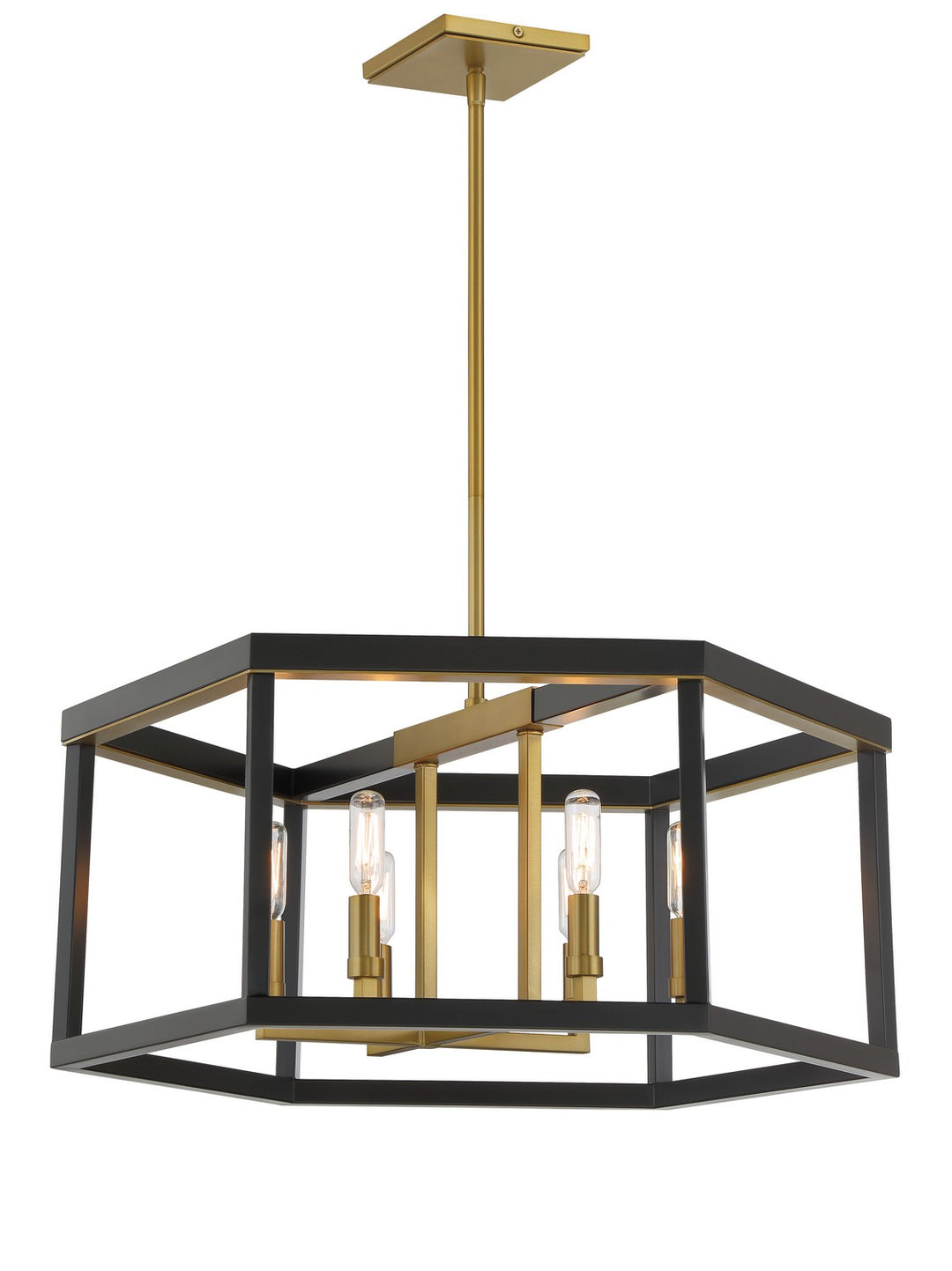 Minka-Lavery Union Estates 2116-726 Chandelier Light - Coal And Soft Brass