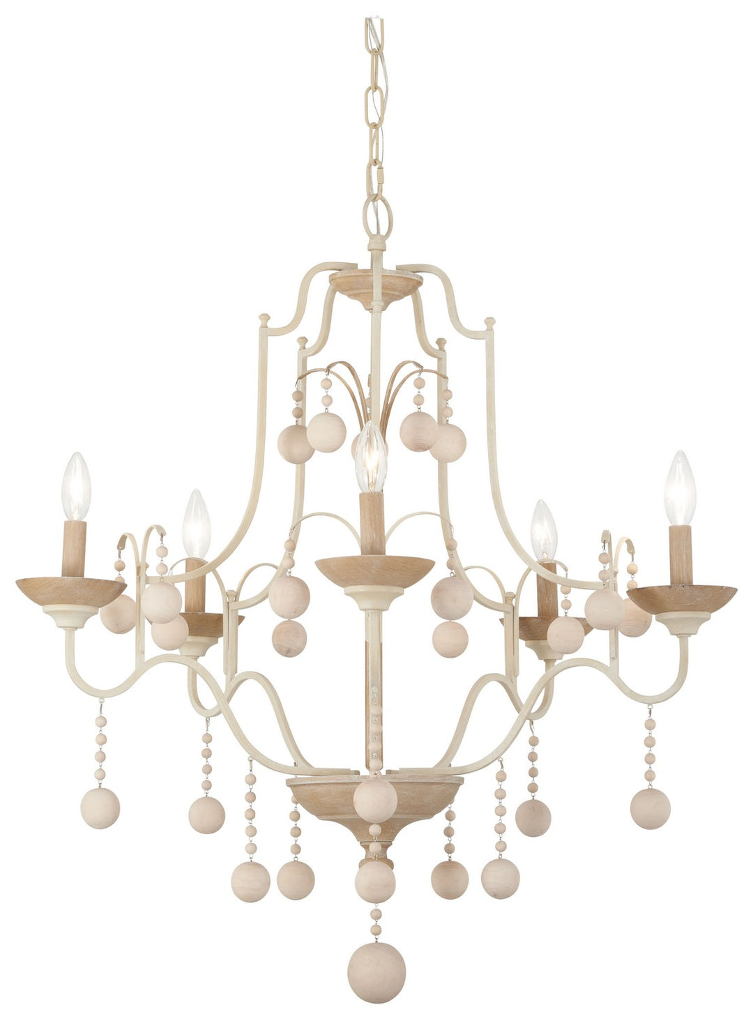 Minka-Lavery Colonial Charm 2665-717 Chandelier Light - White Wash & Sun Dried Clay