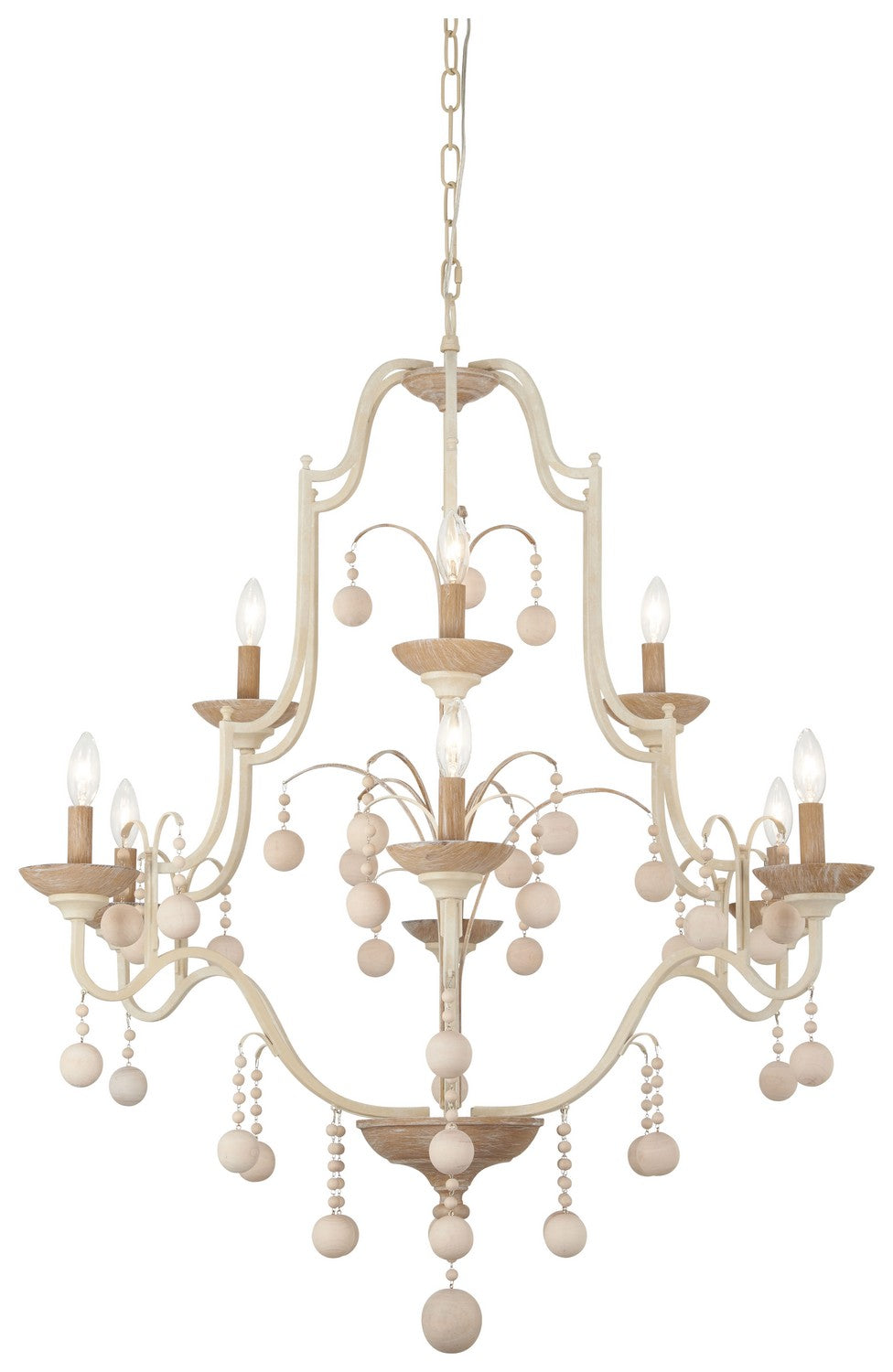 Minka-Lavery Colonial Charm 2669-717 Chandelier Light - White Wash & Sun Dried Clay