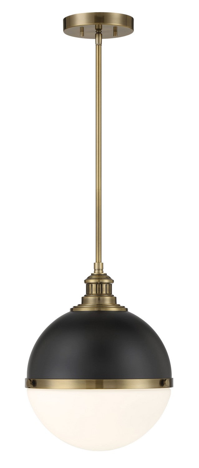 Minka-Lavery Vorey 6605-885 Pendant Light - Coal And Oxidized Aged Brass