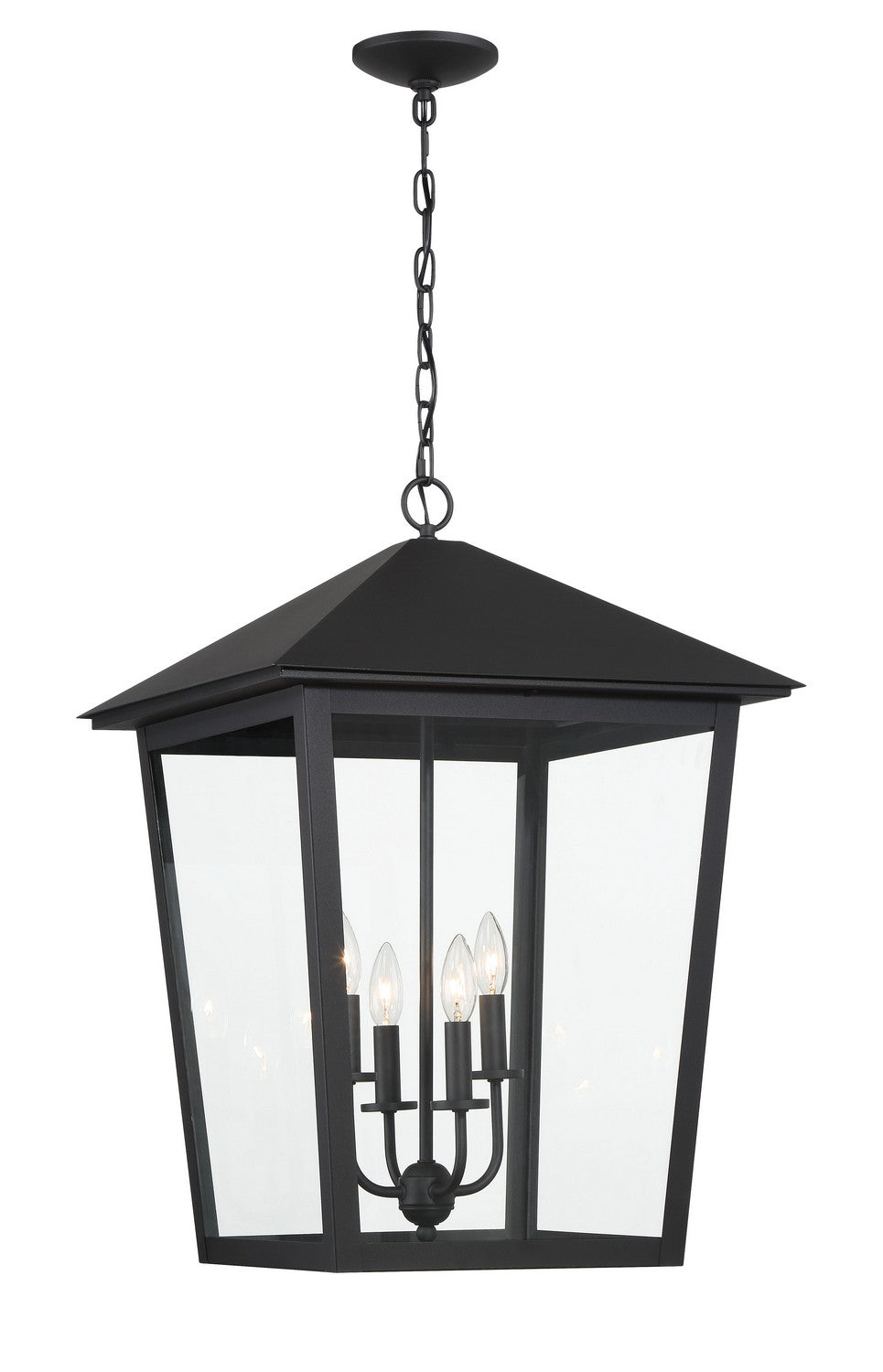 Minka-Lavery Lighting 72137-66 Noble Hill Four Light Outdoor Hanging Lantern Outdoor Black