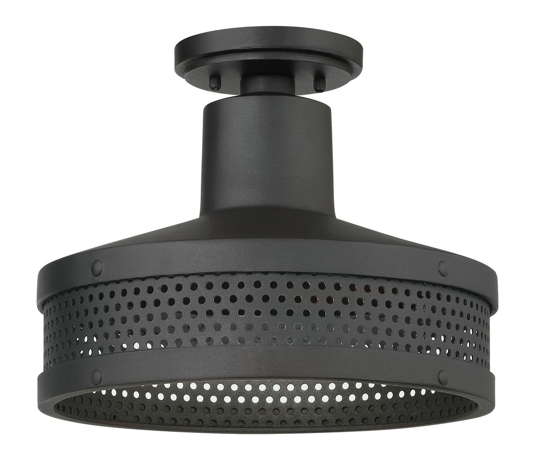 Minka-Lavery Lighting 73312-66 Abalone Point One Light Outdoor Flush Mount Outdoor Black