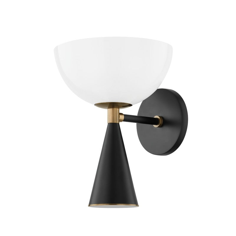 Troy Payson B1511-PBR/SBK Wall Sconce Light - Patina Brass