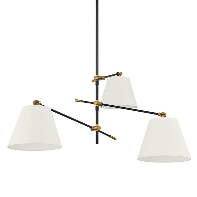 Troy Navin F2653-PBR/TBK Chandelier Light - Patina Brass