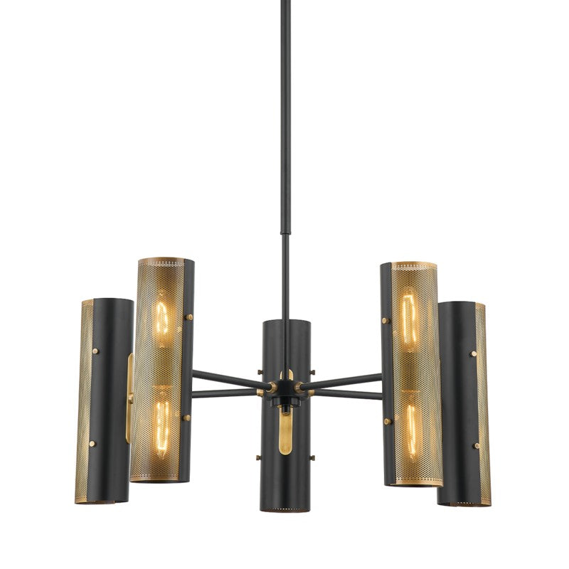 Troy Mikka F5630-PBR/SBK Chandelier Light - Patina Brass