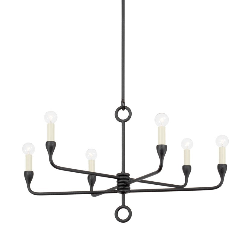 Troy Orson F9531-BI Chandelier Light - Black Iron