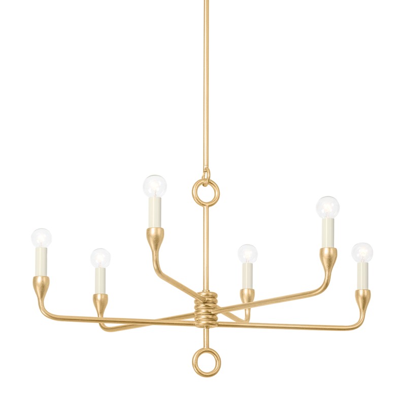 Troy Orson F9531-VGL Chandelier Light - Vintage Gold Leaf