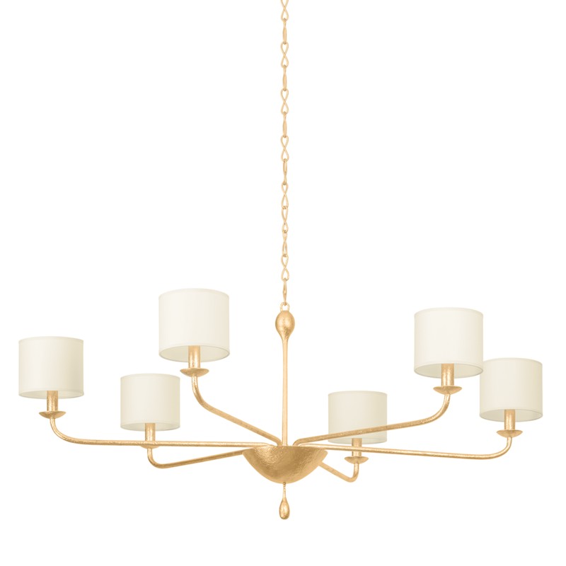 Troy Osmond F9750-VGL Chandelier Light - Vintage Gold Leaf